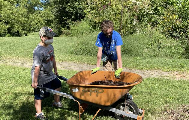 Habitat Team Volunteers in Patterson Park 