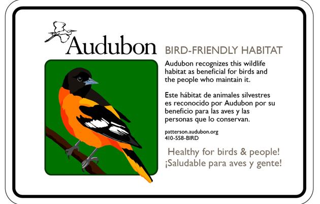 Maryland-DC Bird Friendly Habitat Signs